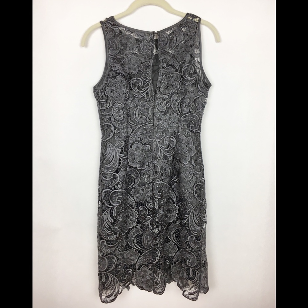 Cache Lace Dress Gray Size 0 - Picture 3 of 4
